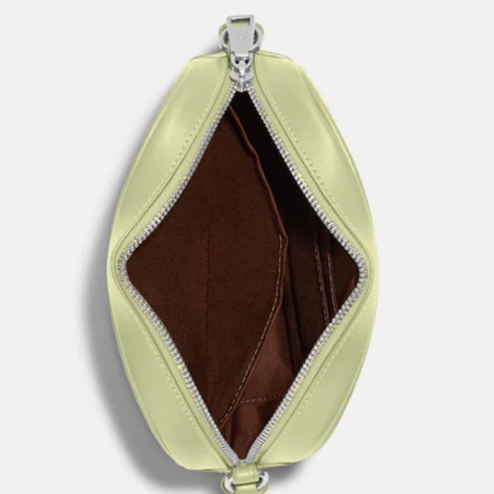NEW! COACH Mini Jamie Camera Bag In Signature Canvas - Silver/Khaki/Pale Lime - Picture 7 of 16